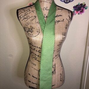 Jos. A. Bank Green Executive Tie with Blue Little Seagulls on it.